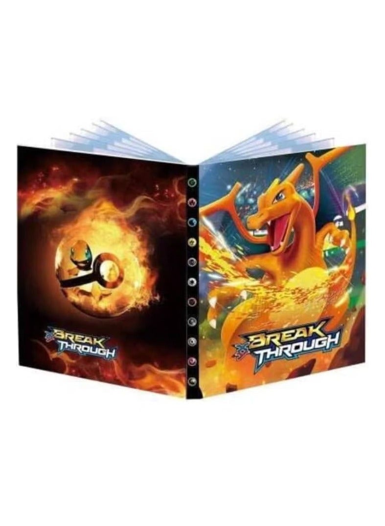 Big Album With 208 Spaces (Multicolor) (Multicolor) | Album Cartoon Prints Pokmon Cards Binder Cards Pack Bag Gift for Kids Boys